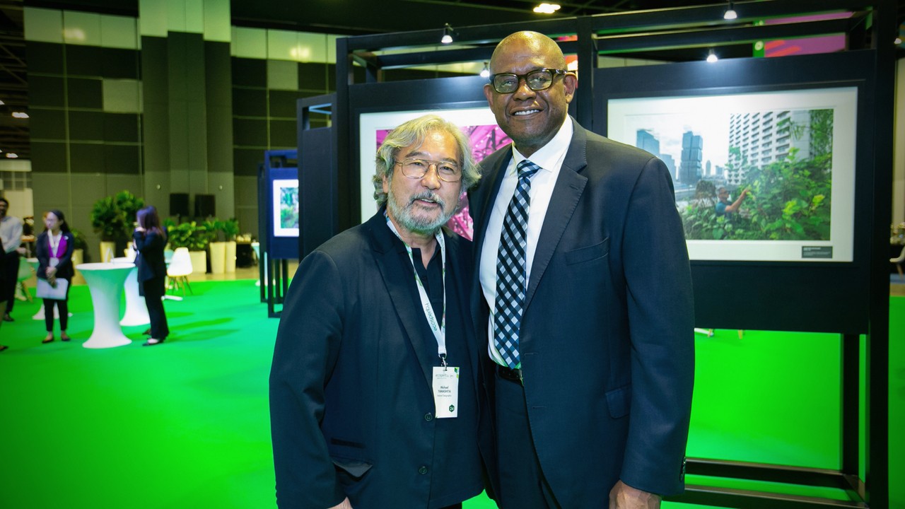 Forest Whitaker with National Geographic photographer Michael Yamashita