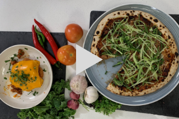Karana Jackfruit Hoisin Pizza by Chef Addis Tan