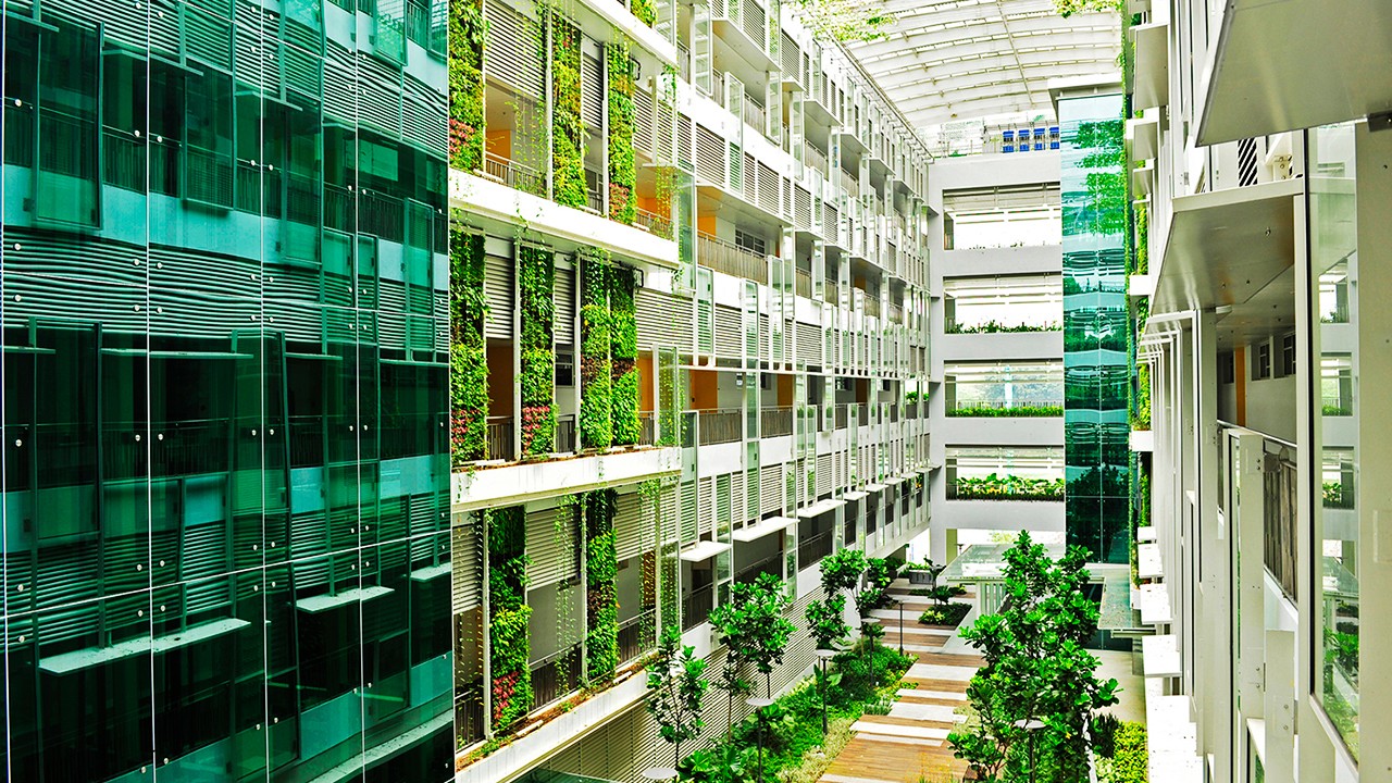 The interior of CleanTech One. Image: Surbana Jurong
